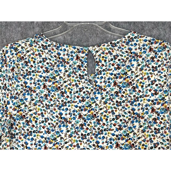 Jane and Delancey Top Women's Size L Babydoll Tiered Floral Ruffle Long Sleeve - Picture 4 of 8